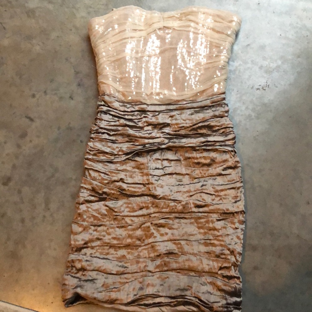 Champagne Nicole Miller dress